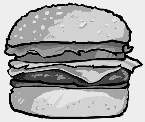 Burger bw